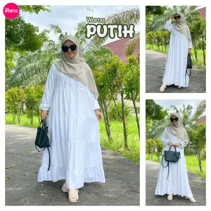 Gamis Midi Dress Polos Jumbo Busui Wudhu Friendly Adem Nyaman Untuk Harian Memasak Anatar Jemput Anak Sekolah Gamis Polos Warna Hitam Putih Lemon Lilac Kunyit Muslim Remaja Bahan Rayon