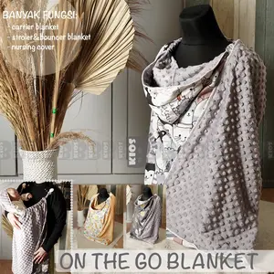 SELIMUT BAYI BABY BLANKET ON THE GO SELIMUT FLIP TO GO BABY BLANKET MULTIFUNGSI BAHAN PREMIUM 100X75CM / BISA UNTUK APRON MENYUSUI , SELIMUT STROLLER, BLANKET SELIMUT BAYI
