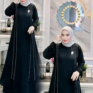 AULIA dress gamis model terbaru 2025 gamis pesta kondangan viral bahan crincel sutra mix swaroski Muslim Crinkle Wanita Mewah