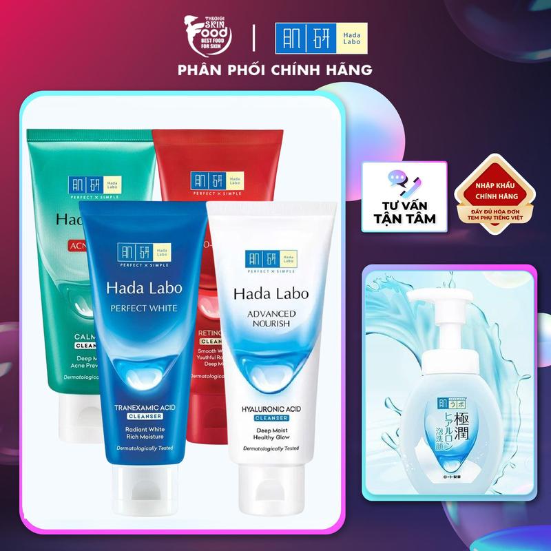 Sữa Rửa Mặt Hỗ Trợ Cải Thiện Làn Da Hada Labo Cleanser 80g Skincare