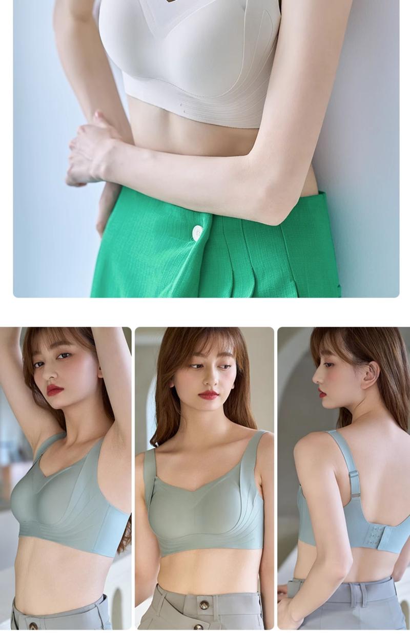 Product Introduction of Non Marking Bra Female Big Breasts Look Small Gathering Up Top Correction Adjustable Prevent  Sagging 18