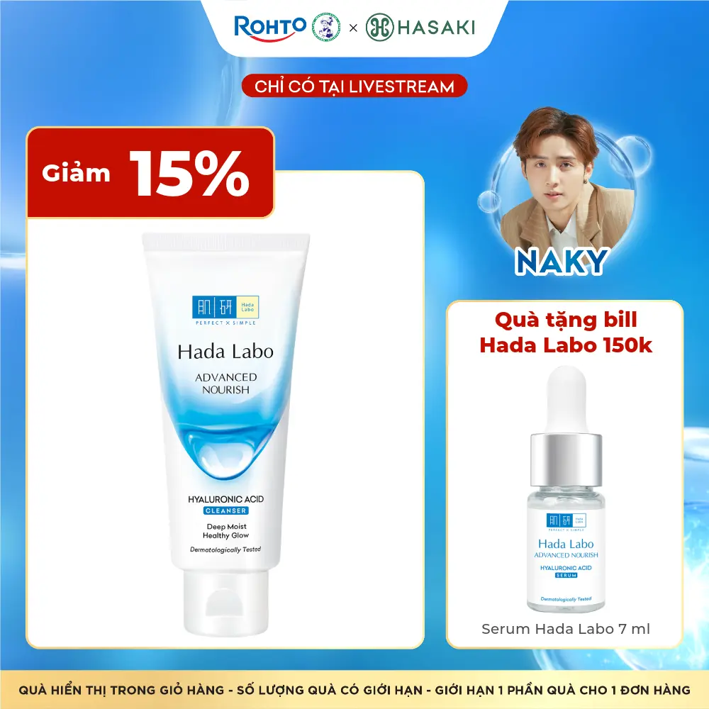 [Naky x Hasaki] Kem Rửa Mặt Hada Labo Dưỡng Ẩm 80g | HASAKI BEAUTY
