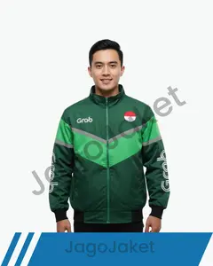 JagoJaket - Jaket Grab Thailand Pria Bomber Waterproof | Anti Air | Reflektif | Anti Gerah & Nyaman