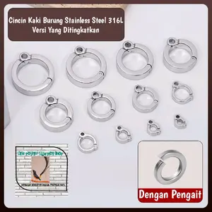 CINCIN KAKI BURUNG STAINLESS STEEL 316L VERSI YANG DI TINGKATKAN