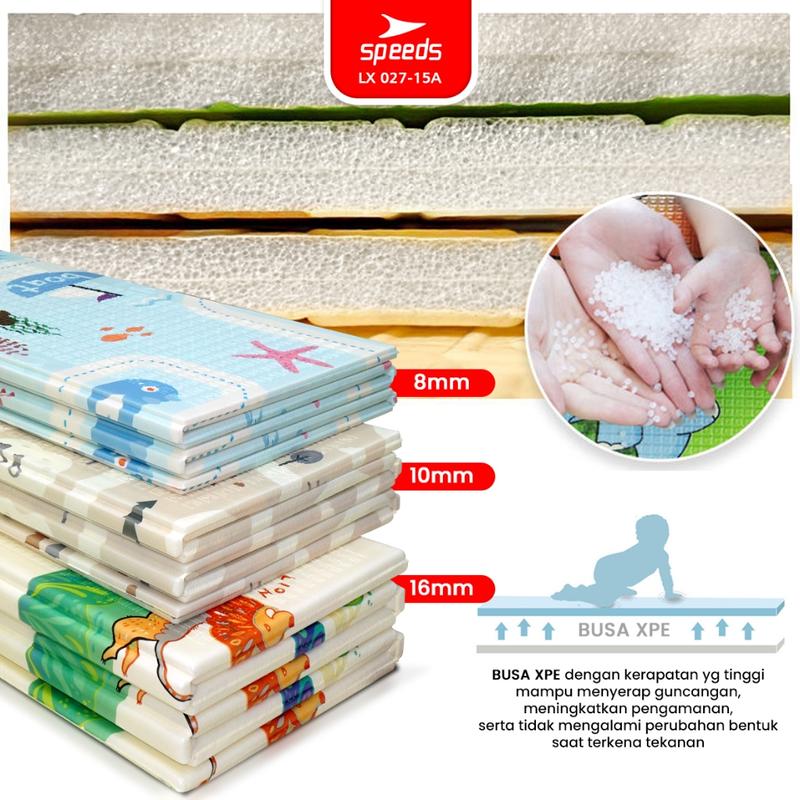 SNI A Playmat Bayi Karpet Lipat Playmat Foldable Bayi Karpet Bayi 180x200cm Matras Bayi Playmate Foam Lipat Playground 3