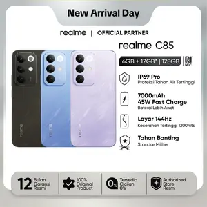 [LIVE EXCLUSIVE] realme C85 6GB+128GB NFC | IP69 Pro Tahan Air | 7000mAh Battery & 45W Fast Charge | 50MP AI Camera |  Layar Terang Maksimal 1200nits | Military-Grade Shock Resistance