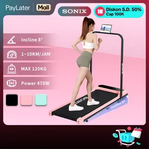 Sonix Incline Treadmill STR01 Running Mat Listrik Lipat Treadmill Elektrik Alat Fitness Walking Pad Small Foldable Ultra Quiet Indoor Home Fitness Equipment