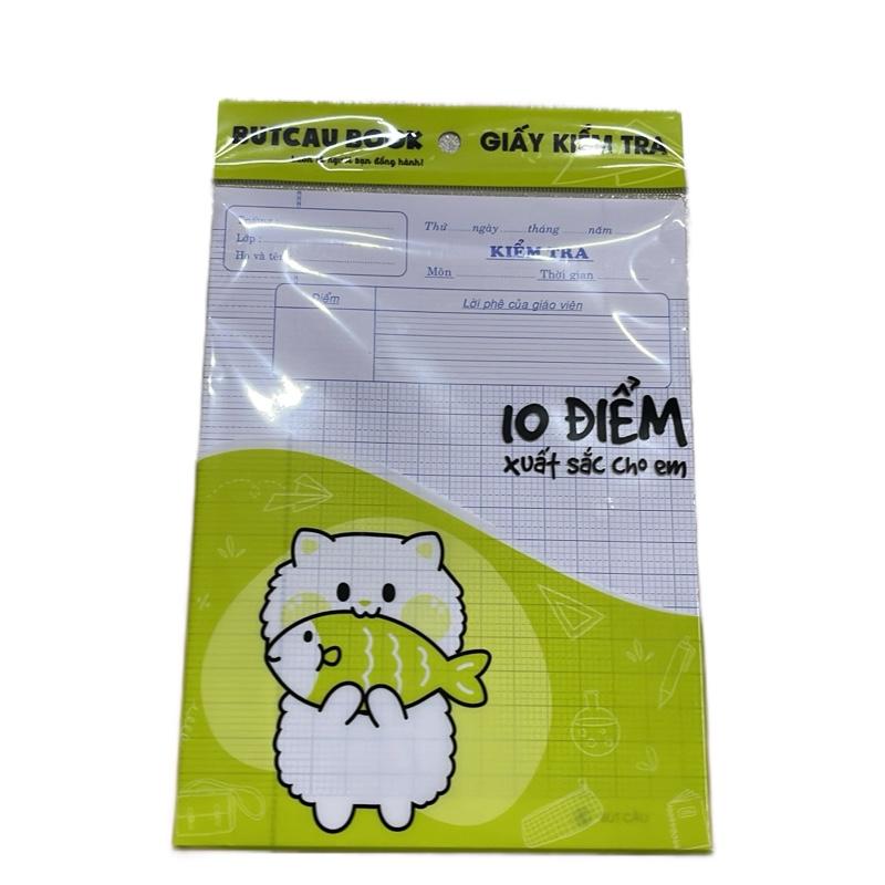 Bút Cầu Tệp Giấy Kiểm Tra Bút Cầu 15 Tờ Kích Thước Ô 4 Ô Ly Và 5 Ô Ly Phù Hợp Cho Các Nhu Cầu Kiểm Tra Cụ Thể