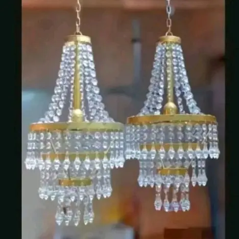 lampu gantung kristal dekorasi, lampu hias dekorasi Akrilik Besi 3