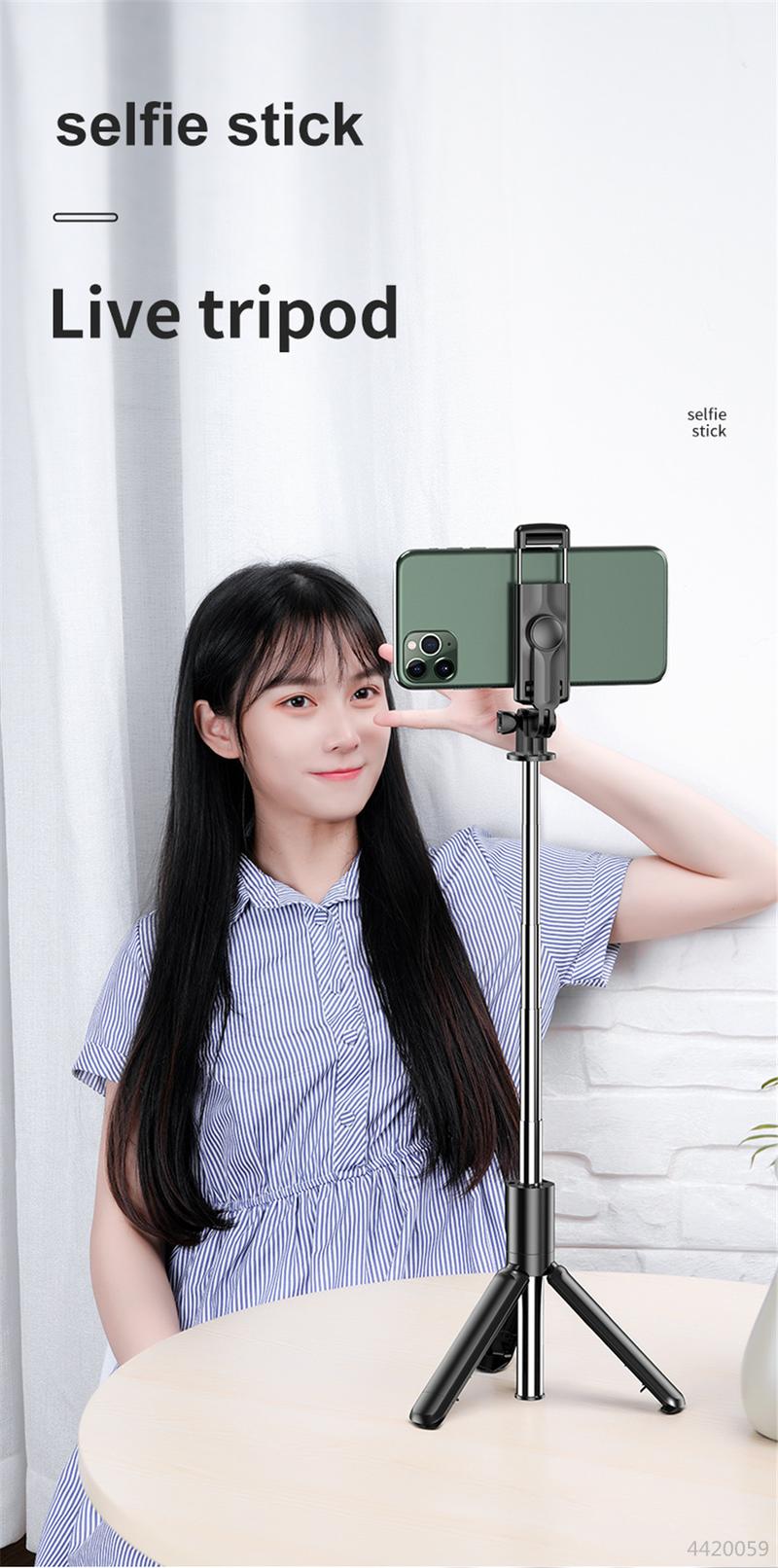 Product Introduction of Bluetooth Wireless Mini  Selfie Tripod Extendable Monopod Remote Shutter For iPhone Samsung Xiaomi Phone Holder 25
