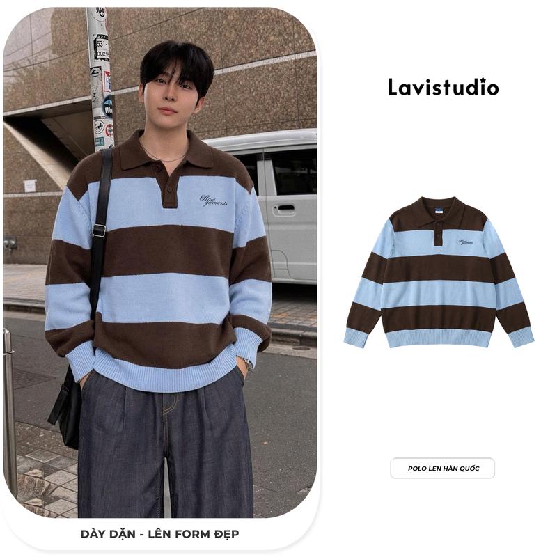 Áo Polo Len Dài Tay Hàn Quốc Lavi Studio/ MILES Unisex Nam Nữ - Nhận may theo số đo/ thêu tên theo yêu cầu khách