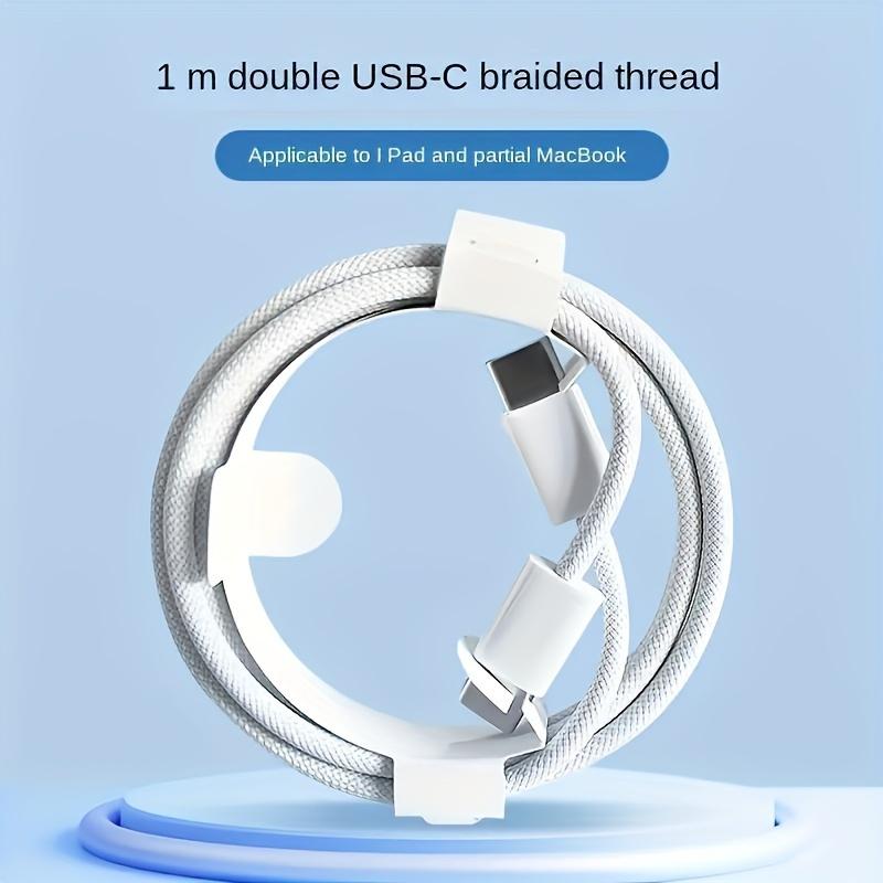 Cáp USB-C sang C Bện, chiều dài 3,3ft, Tương thích với iPhone 15, iPhone 15 Plus / 15 Pro / 15 Pro Max, iPad Pro 12,9 / 11 inch, iPad Air, Sạc nhanh Power Delivery 50-80W, Chất liệu Nylon, Hình tròn, Sạc USB, Đầu nối Type-C, 1 cái 0