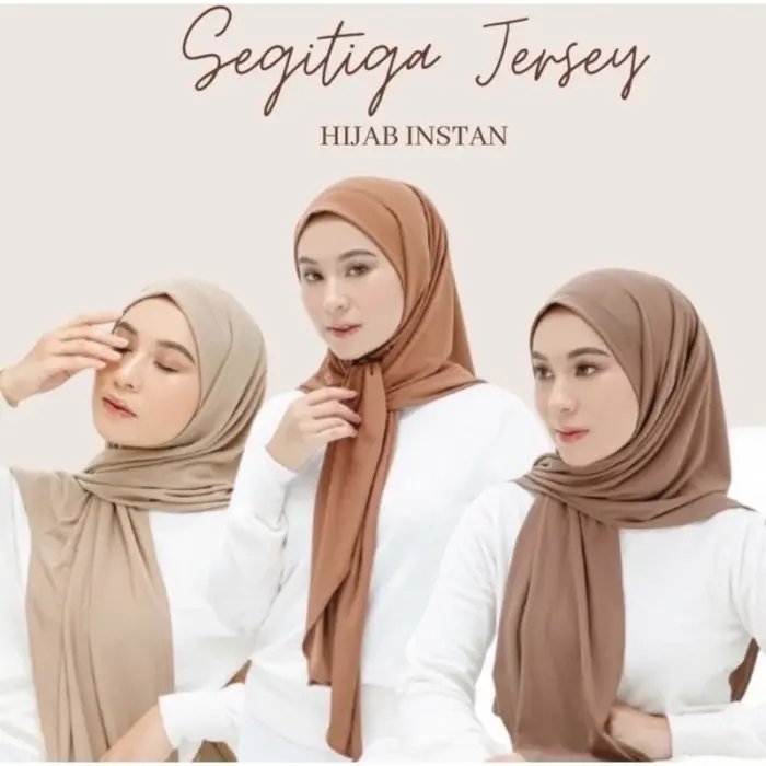hijab segitiga instan jersey premium 0