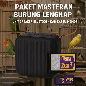 MASTERAN BURUNG MP3 SPEAKER KOMPILASI SUARA LOVEBIRD KENARI MURAI CILILIN TENGKEK TERMURAH