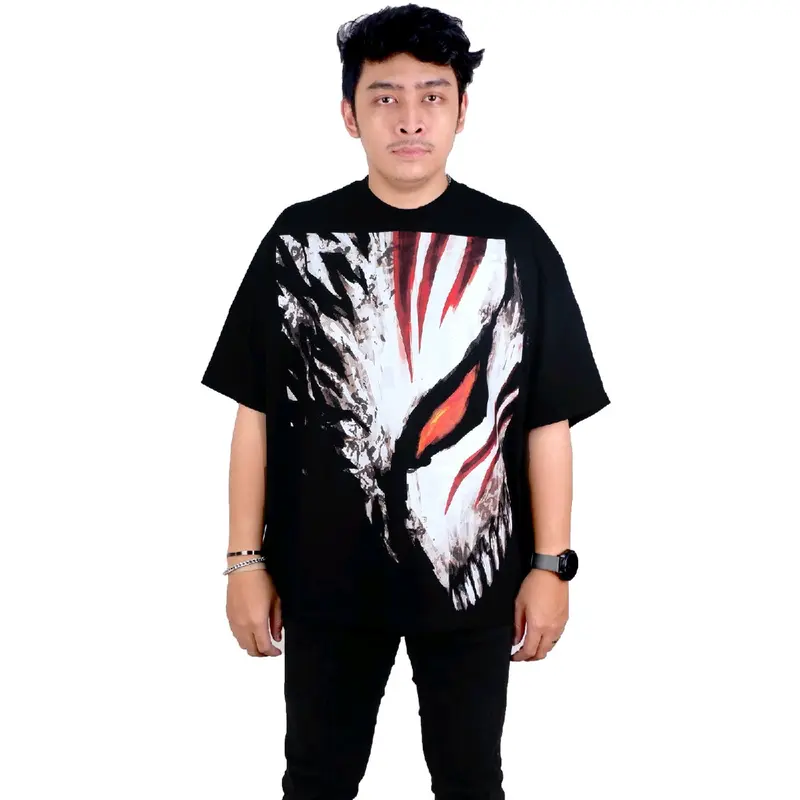 KAOS ANIME MANGA KOMIK KAIJU NO 8 BLEACH ICHIGO FRIEREN BAJU KARTUN BIG SIZE KATUN COMBED 20S 5