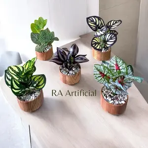 Paket daun 5pcs mix artificial vas aesthetic kones