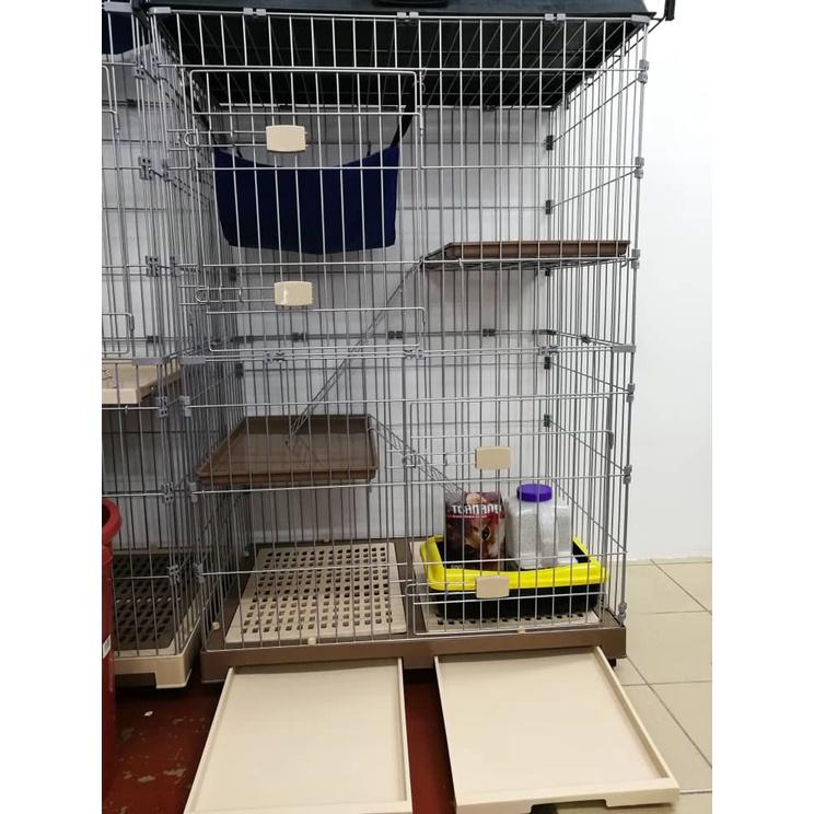 Metallic Cat Cage (Large) 35''(L) x 23.5''(W) x 47''(H) [2305] Sangkar Kucing Besi Besar