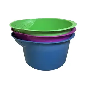 ( 1-6 ) Baskom Cuci Beras 25 Cm | Wadah Cuci Buah | Saringan Serbaguna Kitchenware Multifungsi