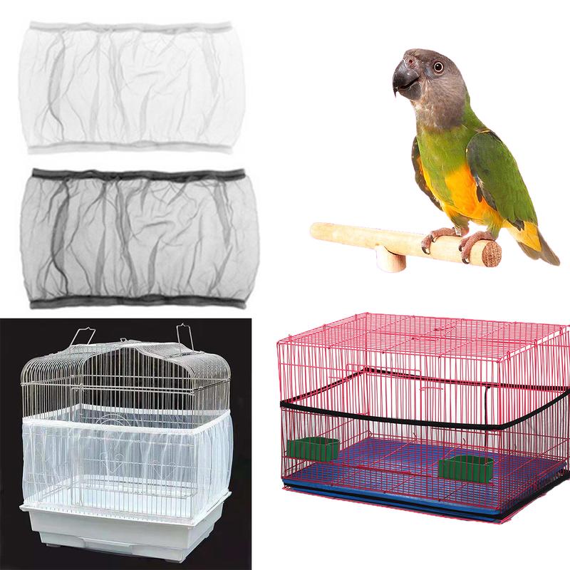 Product Introduction of Mesh Bird Cage Cover & Bonsai Dust Cover Mesh Bird Parrot Cover Soft Easy Cleaning Nylon Airy Fabric Mesh Bird Cage Cover Seed Catcher Guard Cover Shell Skirt Net Easy Cleaning 6