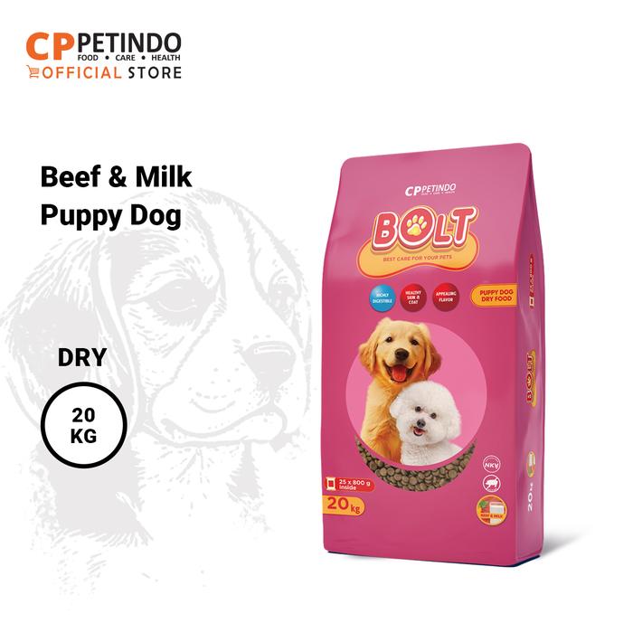 Gambar BOLT DOG BEEF & MILK PUPPY 20KG 25X@800GR dari CPPETINDO Official Shop Kota Depok Tokopedia