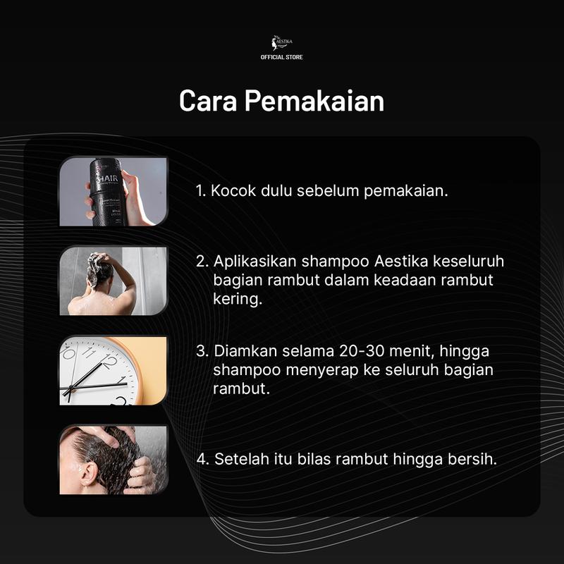 [Promo Spesial] Aestika Dark Brown Hair Coloring Shampoo - Pewarna Rambut Beruban Kering Red Extract 5