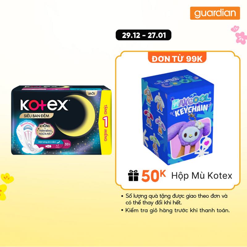  Băng Vệ Sinh Ban Đêm Kotex Style Khô Thoáng 35cm  8 Miếng  