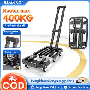 【Diskon 50%】Troli Lipat 6 Roda 300KG Angkut Furniture  Kargo Multifungsi  Tahan Lama Handtruck Troli Lipat Troli Barang Lipat
