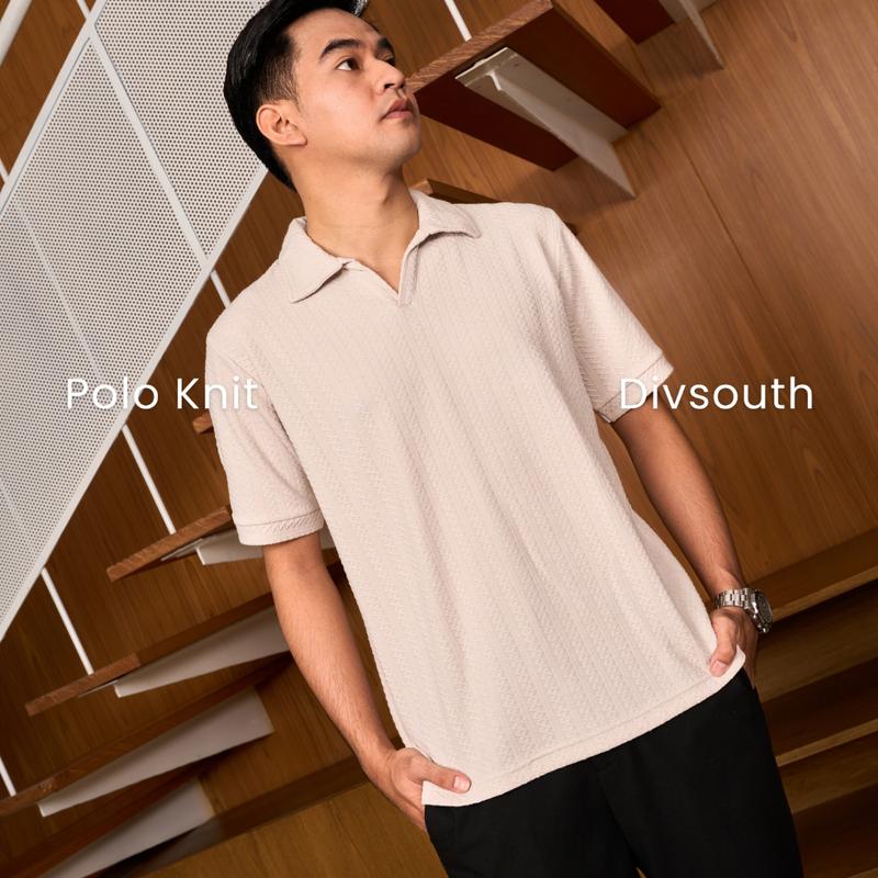 DIVSOUTH Harvey Polo Shirt Knit Pria - Kaos Polo Kerah Premium - Baju Polo Knit lengan pendek 2