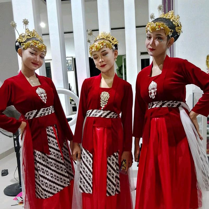 satu set kening dan sanggul siger mahkota aksesoris pengantin Elegan Hiasan 1