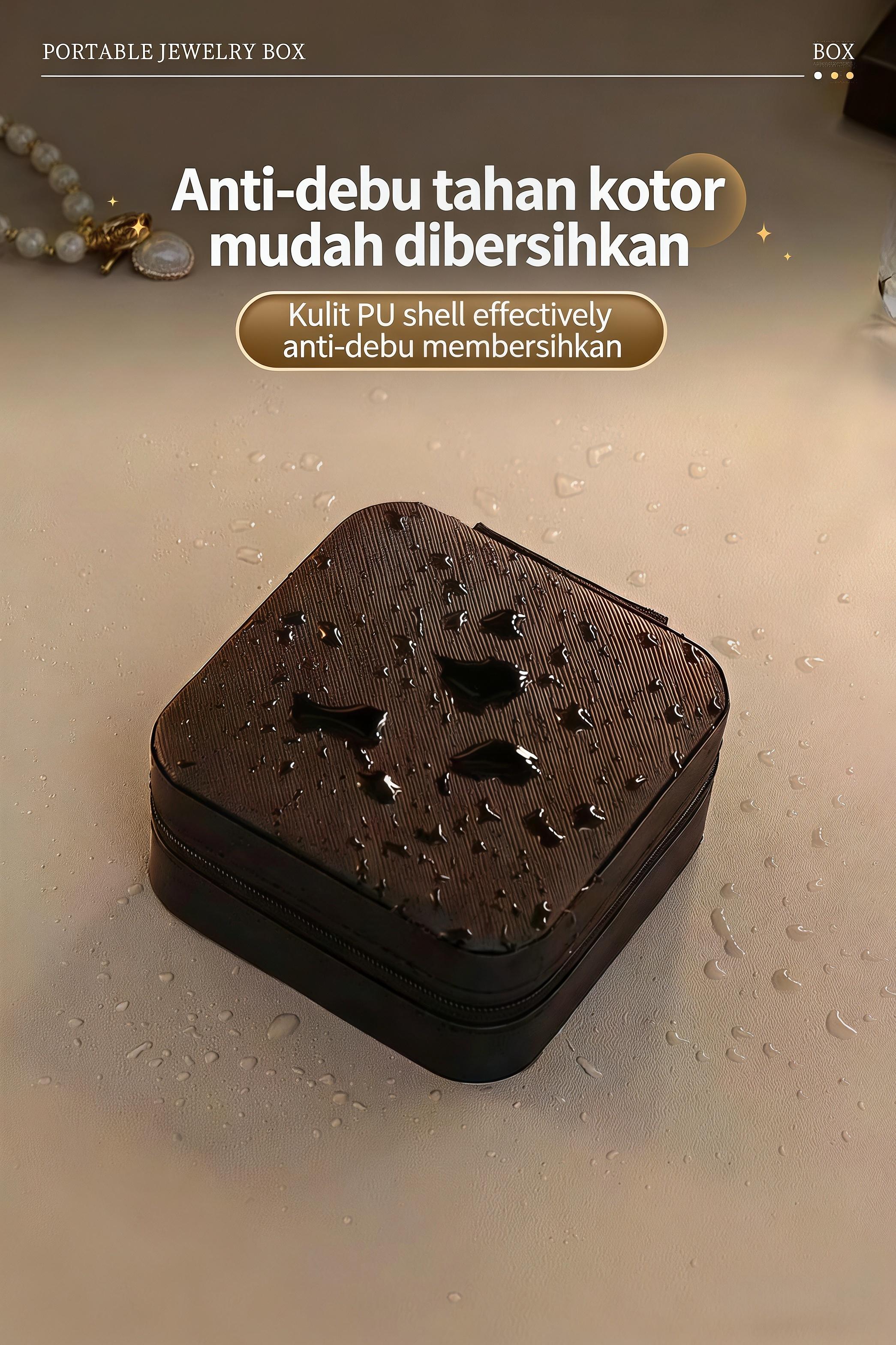【Sam's Market】 Kotak Penyimpanan Perhiasan Portable dengan Desain Minimalis untuk Anting Cincin Box Kalung Gelang Fungsi Optimal dan Praktis