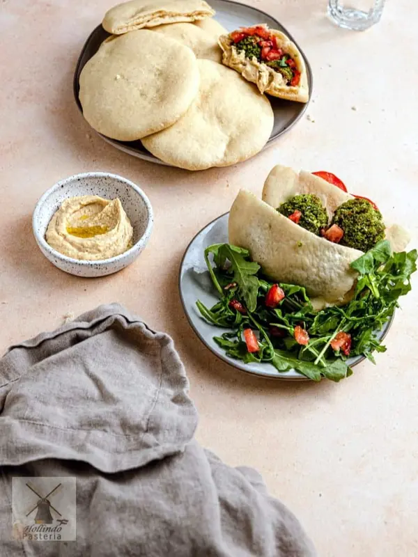 Soft and Fluffy Sourdough Pita Bread six or eight pieces 7
