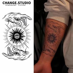 Hình Xăm Tạm Thời, Hình Xăm Mắt Chúa, Kéo Dài Trong 15 Ngày, Không Thấm Nước Và Chống Ma Sát. Miếng Dán Hình Xăm