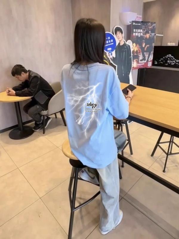 Áo Thun Cổ Tròn, RAGLAN, Tay Áo Rộng, Ong SAM CLO, Làm Bằng Cotton, Phông Chữ Su, Unisex, Freesize, Thích Hợp Cho Nam Và Nữ, Có Thể Được Sử Dụng Để Ghép Nối, Mặc Theo Nhóm, In Tay, Với Từ PSEZODIR 0