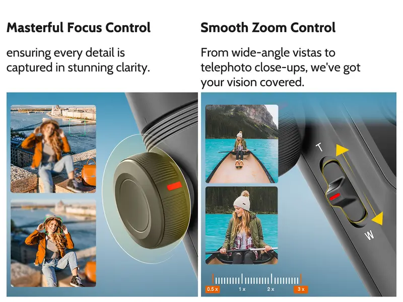 Product Introduction of AOCHUAN Gimbal Stabilizer for Smartphone, 3-Axis iPhone Gimbal, Portable Gimbal w/OLED Display for iPhone/Andriod, Gimbal stabilizer, Phone Gimbal stand with Face/Object Tracking for Tiktok Youtube, long-short video, Vlog-Smart X Pro black 6