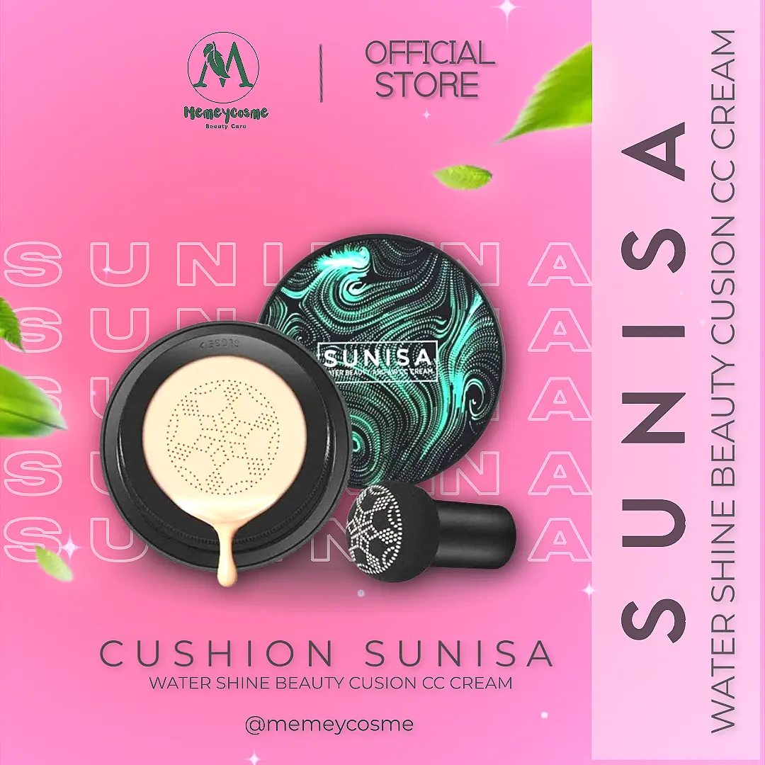 NEW SUNISA Cushion Waterproof Original BPOM BB Cream Foundation Anti Air Tahan Lama