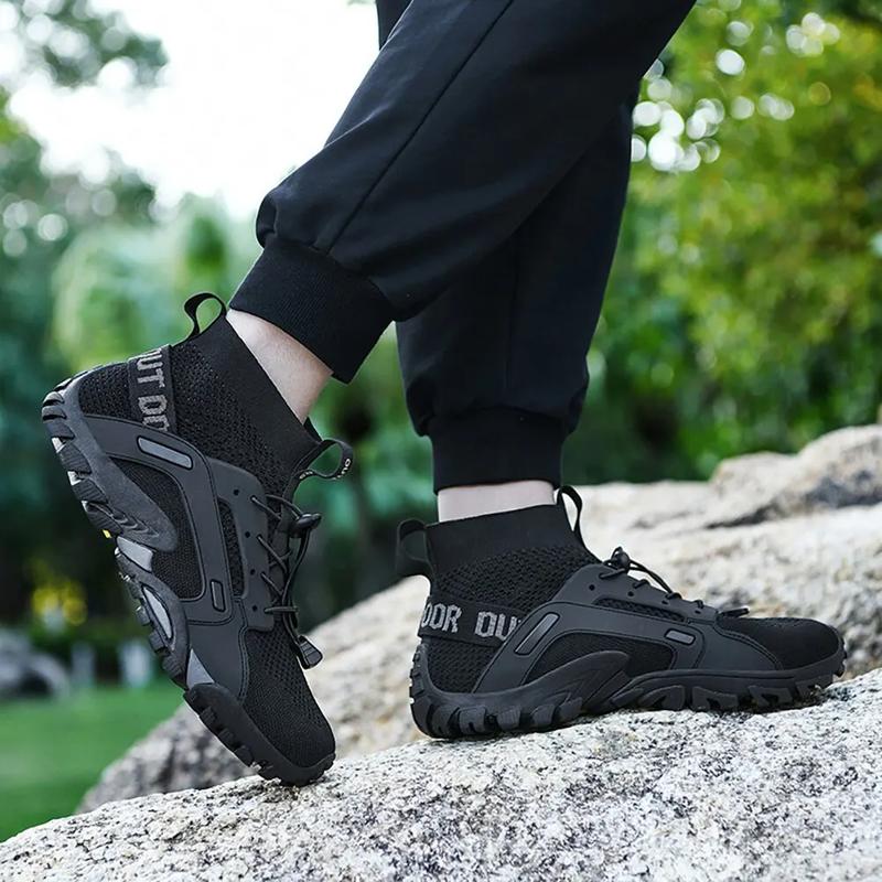Product Introduction of Men Climbing Hiking Shoes Work Safety Shoes Trekking Mountain Boots Non-slip Wear-resistant Breathable Outdoor Gear Sneaker 4