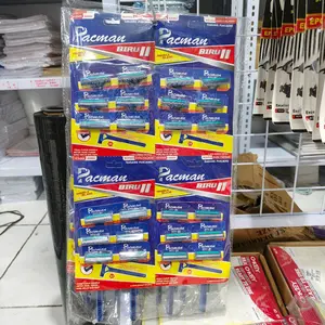 (1Renceng/24 Pcs) Gagang Cukur Mata 2/ Silet Cukur