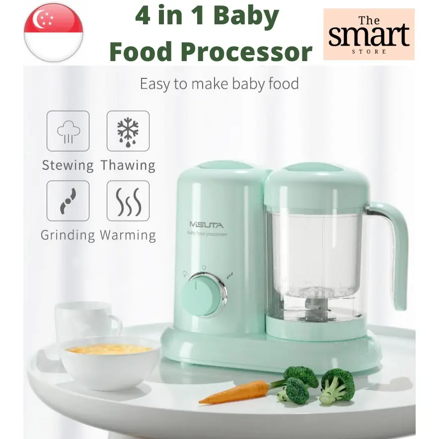 [SG SELLER] MISUTA 4 in 1 Baby Food Processor Blender and Steamer (SG Local Plug)