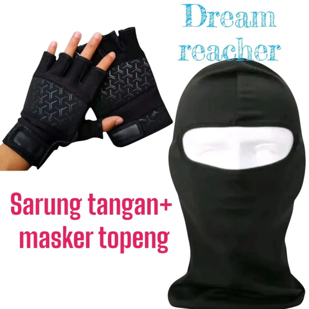 SARUNG TANGAN BUNTUNG MOTIF YE + MASKER TOPENG