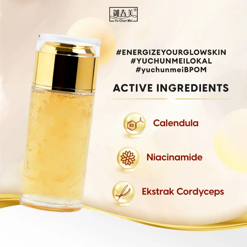 [BPOM ORIGINAL LOKAL] YU CHUN MEI CORDYCEPS Brightening Toner with Calendula Petals  100ml 2