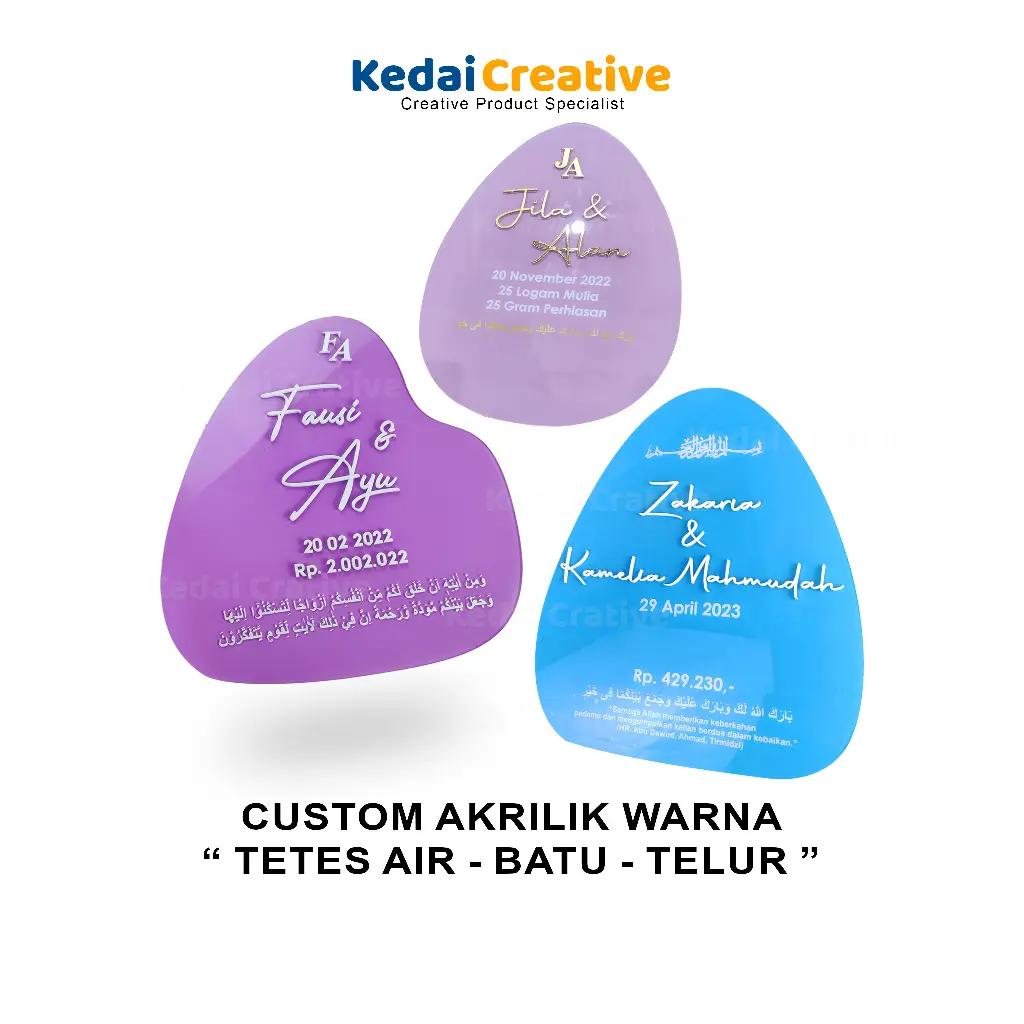 Akrilik Brush Akrilik Telur Akrilik Tetes Air Warna Bahan Dekorasi Mahar