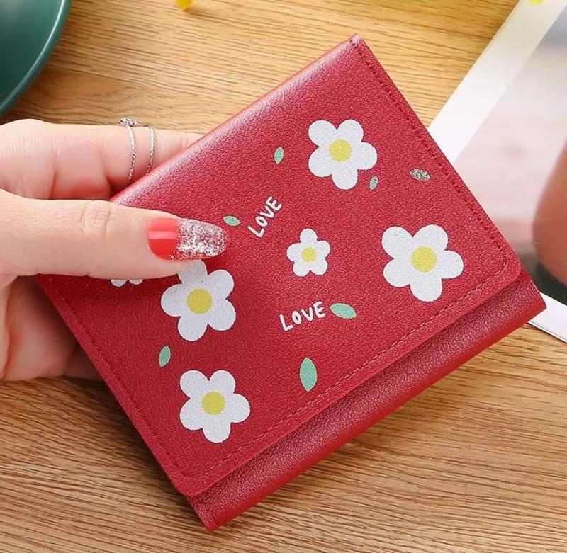 Dompet Lipat Kecil Wanita Daisy's Korea Wanita dengan Desain Stylish Cewek Kartu Uang 5