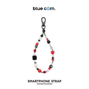 Bluecorn Dark Night Heart Beaded  Cellphone Strap – Stylish & Durable Accessory for Trendsetters Smartphone phone  chain