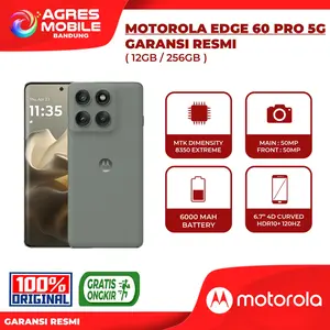 [ TIKTOK ] MOTOROLA EDGE 60 PRO 5G ( 12GB/256GB ) GARANSI | MTK DIMENSITY 8350 EXTREME | 50 MP SONY LYTIA 700C CAM | 4D CURVED | | SUPER HD 1.5K HI RESOLUTION | HDR10+ | 120HZ | 90W TURBOPOWER CHARGING  | 15W WIRELESS CHARGING