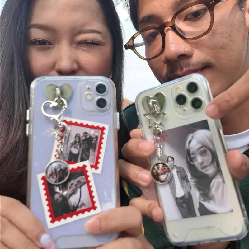 keychain custom foto / gantungan hp custom / phone charm [free box] 4
