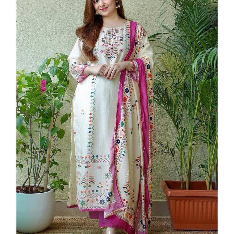 New Language New Launching Dark Colour Digital Print Hit Kurti & Dupata ...