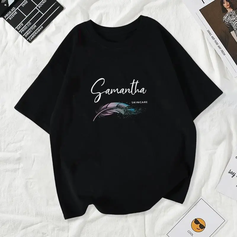 T-shirt women's fashion girl cartoon cute oversize fashion clothes long part loose of Korean version very comfortable wear # 005