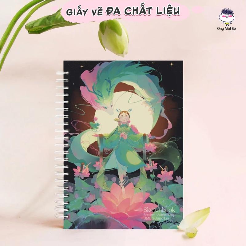  Sổ Vẽ Đa Chất Liệu Ong Mặt Bự - Sổ Phác Thảo SEN - Sketchbook Không Kèm Tài Liệu Vẽ 