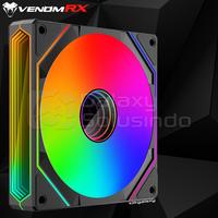 Gambar VenomRX Tetragon 02 120mm ARGB Sync Reverse Fan Case - Black / White - black  dari GASOL DINOYO MALANG Kota Malang 4 Tokopedia