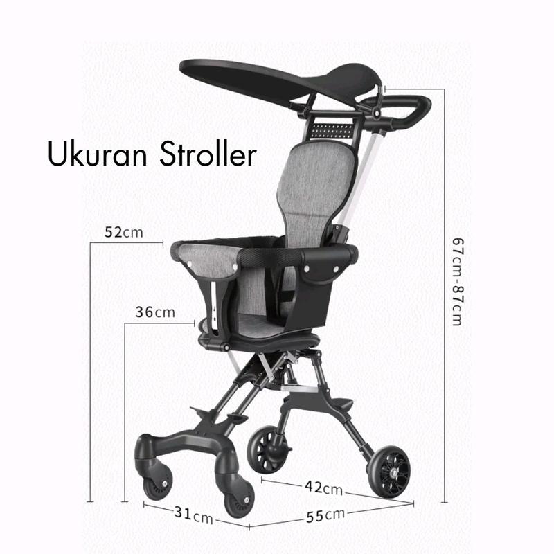Magic Stoller Bayi Traveling roda empat cabin size perlengkapan bayi kereta dorong bayi Multifungsi Murah 6